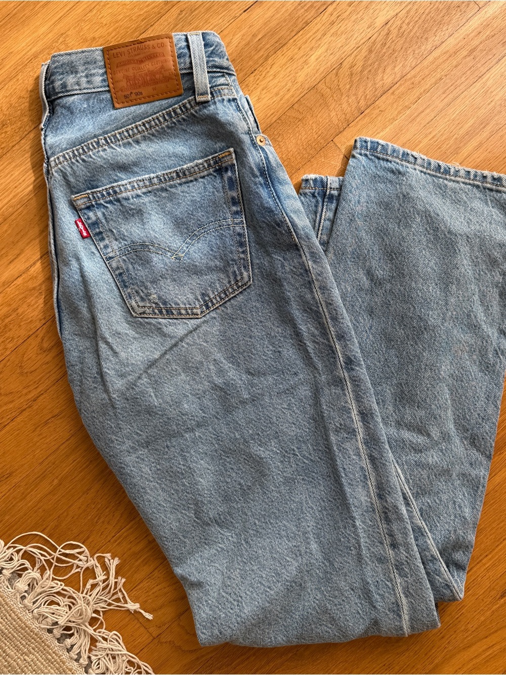 Levi's women’s Light Blue Classic Straight 501 Jeans